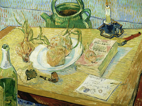 Van Gogh, Natura morta con piatto di cipolle, 1889