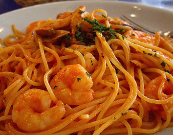 Spaghetti e gamberetti