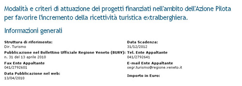 Regione veneto: incremento della ricettività turistica extralberghiera