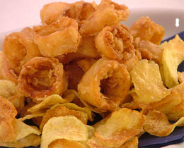 Frittura di calamaretti e patate