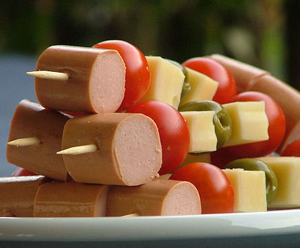 Spiedini freddi di wurstel