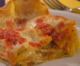 Lasagne crema di robiola e funghi porcini