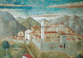 Montefalco nell'affresco di Benozzo Gozzoli