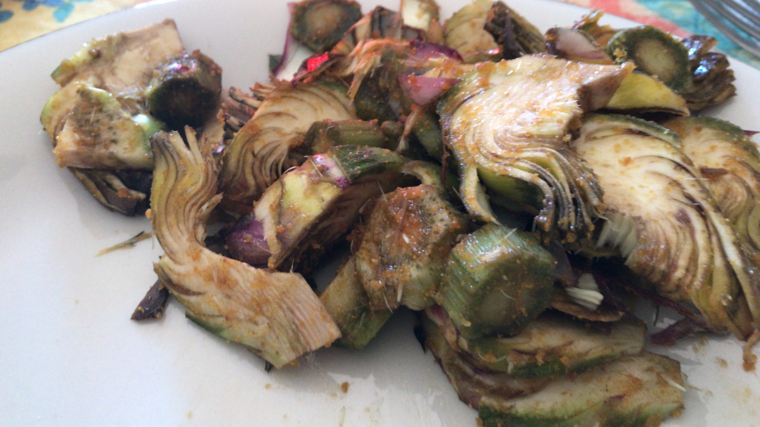 Carciofi crudi con la bottarga; che delizia!