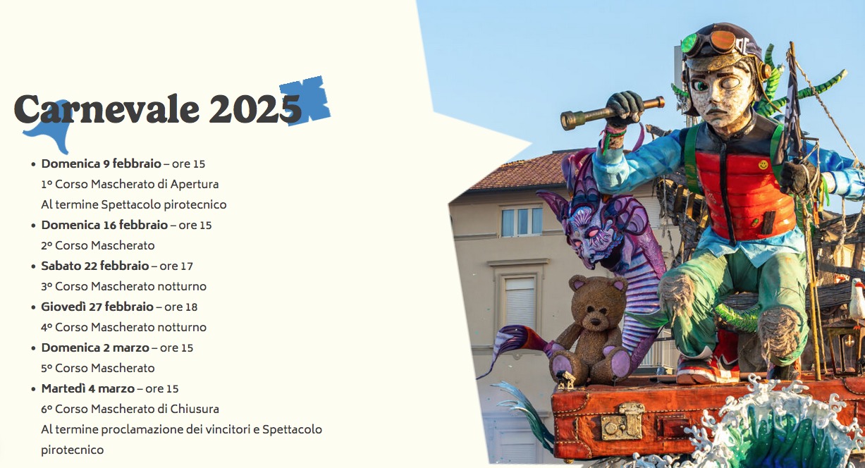 Carnevale di Viareggio 2025 in agriturismo