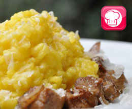 Saffron Risotto with Porcini Mushrooms